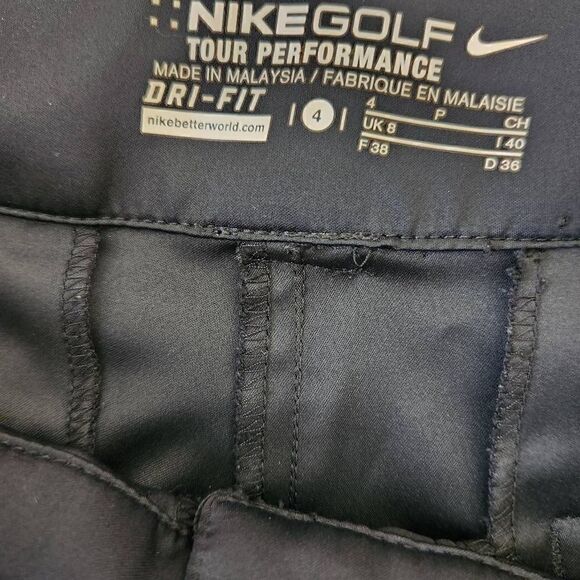 Nike Golf Shorts Womens 4 Dri Fit Tour Performance Athletic Activewear Black - Picture 3 of 3